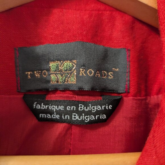 Vintage VTG Two Roads short sleeves blazer red size M 90s cosplay - Picture 4 of 9